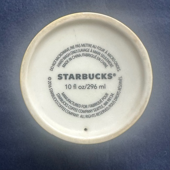 Starbucks Yellow Rose of Texas Ceramic Travel Tumbler 12 Oz - Picture 7 of 9